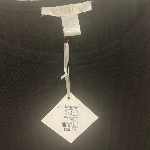 High low wrap dress. Black Revamped. Polyester Rayon & spandex - Picture 3 of 5